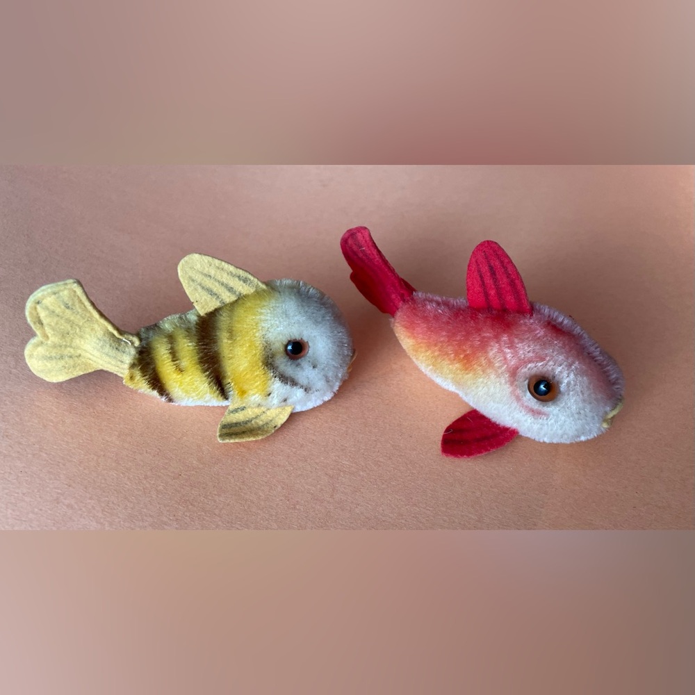 Vintage Steiff Mohair Fish Toys